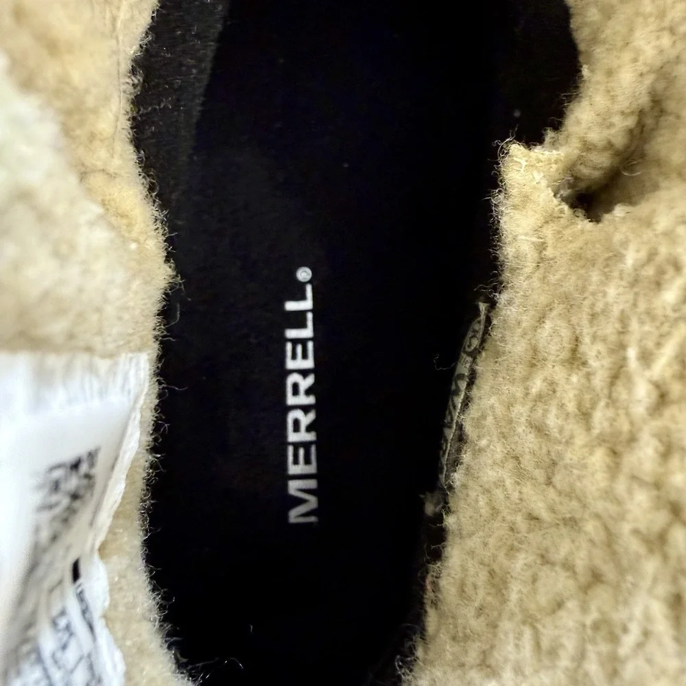 Merrell Juno Bluff Suede Polar Waterproof Booties Women's Size 8 Tan
